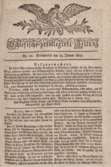 Schlesische privilegirte Zeitung. 1819, No. 10 (23 Januar) + dod.