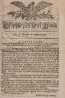 Schlesische privilegirte Zeitung. 1819, No. 14 (1 Februar) + dod.