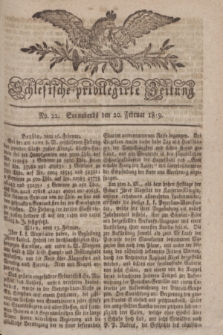 Schlesische privilegirte Zeitung. 1819, No. 22 (20 Februar) + dod.