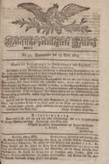Schlesische privilegirte Zeitung. 1819, No. 31 (13 März) + dod.