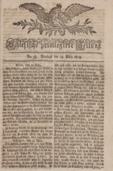Schlesische privilegirte Zeitung. 1819, No. 38 (29 März) + dod.