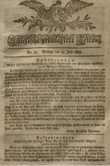 Schlesische privilegirte Zeitung. 1819, No. 84 (19 Juli) + dod.