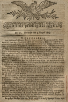 Schlesische privilegirte Zeitung. 1819, No. 91 (4 August) + dod.