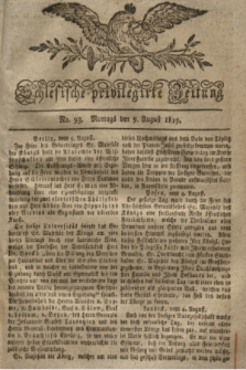 Schlesische privilegirte Zeitung. 1819, No. 93 (9 August) + dod.