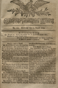 Schlesische privilegirte Zeitung. 1819, No. 100 (25 August) + dod.