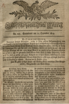 Schlesische privilegirte Zeitung. 1819, No. 107 (11 September) + dod.