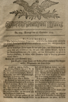 Schlesische privilegirte Zeitung. 1819, No. 114 (27 September) + dod.