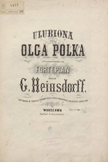 Ulubiona Olga polka : skomponowana na fortepian : [op. 43]