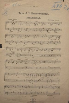Barcarolle : Op. 16