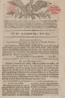 Privilegirte Schlesische Zeitung. 1820, No. 40 (1 April) + dod.