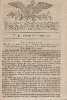 Privilegirte Schlesische Zeitung. 1820, No. 43 (10 April) + dod.