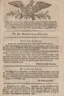 Privilegirte Schlesische Zeitung. 1820, No. 49 (24 April) + dod.