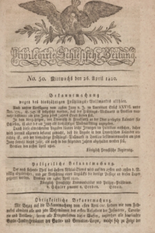 Privilegirte Schlesische Zeitung. 1820, No. 50 (26 April) + dod.