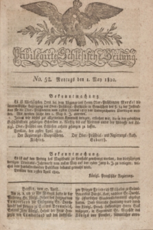 Privilegirte Schlesische Zeitung. 1820, No. 52 (1 Mai) + dod.