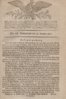 Privilegirte Schlesische Zeitung. 1821, No. 12 (27 Januar) + dod.