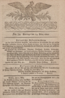 Privilegirte Schlesische Zeitung. 1821, No. 34 (19 März) + dod.