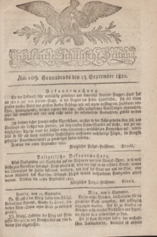 Privilegirte Schlesische Zeitung. 1821, No. 109 (15 September) + dod.
