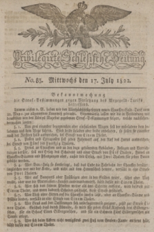 Privilegirte Schlesische Zeitung. 1822, No. 83 (17 July) + dod.