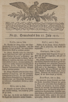 Privilegirte Schlesische Zeitung. 1822, No. 87 (27 July) + dod.