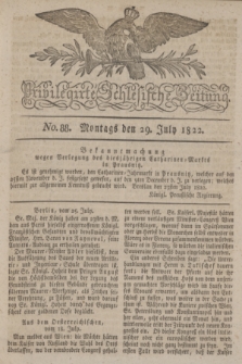 Privilegirte Schlesische Zeitung. 1822, No. 88 (29 July) + dod.