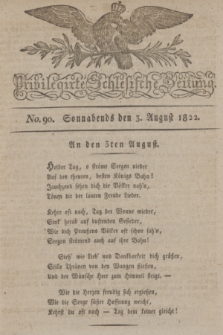 Privilegirte Schlesische Zeitung. 1822, No. 90 (3 August) + dod.