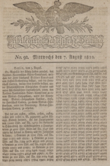 Privilegirte Schlesische Zeitung. 1822, No. 92 (7 August) + dod.