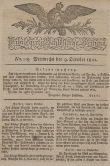 Privilegirte Schlesische Zeitung. 1822, No. 119 (9 October) + dod.
