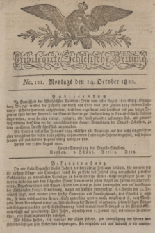 Privilegirte Schlesische Zeitung. 1822, No. 121 (14 October) + dod.