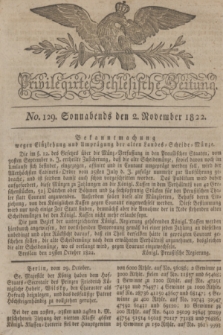 Privilegirte Schlesische Zeitung. 1822, No. 129 (2 November) + dod.
