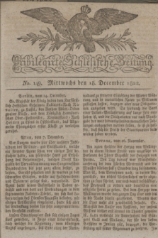 Privilegirte Schlesische Zeitung. 1822, No. 149 (18 Dezember) + dod.