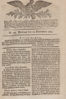 Privilegirte Schlesische Zeitung. 1823, No. 109 (15 September) + dod.