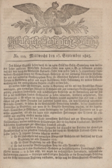 Privilegirte Schlesische Zeitung. 1823, No. 110 (17 September) + dod.