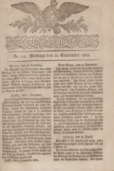 Privilegirte Schlesische Zeitung. 1823, No. 112 (22 September) + dod.