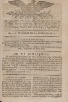 Privilegirte Schlesische Zeitung. 1824, No. 112 (22 September) + dod.