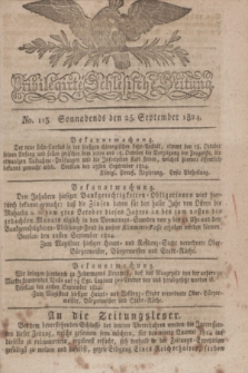 Privilegirte Schlesische Zeitung. 1824, No. 113 (25 September) + dod.