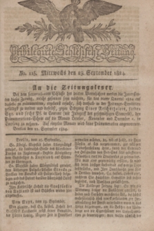 Privilegirte Schlesische Zeitung. 1824, No. 115 (29 September) + dod.