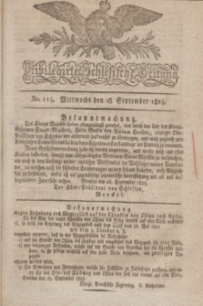 Privilegirte Schlesische Zeitung. 1825, No. 115 (28 September) + dod.