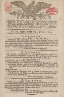 Privilegirte Schlesische Zeitung. 1825, No. 116 (1 Oktober) + dod.