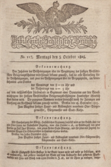 Privilegirte Schlesische Zeitung. 1825, No. 117 (3 October) + dod.