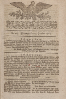 Privilegirte Schlesische Zeitung. 1825, No. 118 (5 Oktober) + dod.