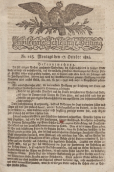 Privilegirte Schlesische Zeitung. 1825, No. 123 (17 October) + dod.