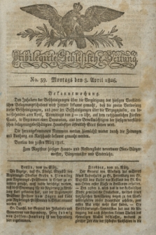 Privilegirte Schlesische Zeitung. 1826, No. 39 (3 April) + dod.