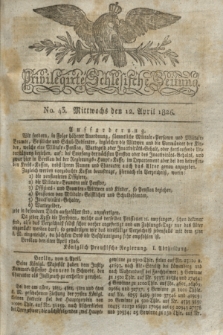 Privilegirte Schlesische Zeitung. 1826, No. 43 (12 April) + dod.
