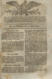 Privilegirte Schlesische Zeitung. 1826, No. 48 (24 April) + dod.