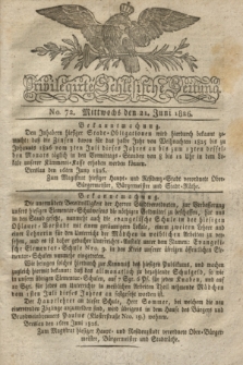 Privilegirte Schlesische Zeitung. 1826, No. 72 (21 Juni) + dod.