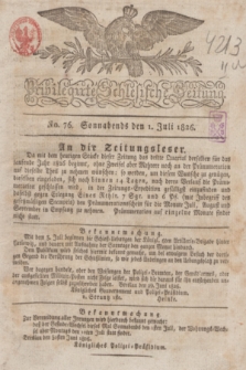 Privilegirte Schlesische Zeitung. 1826, No. 76 (1 Juli) + dod.