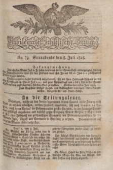 Privilegirte Schlesische Zeitung. 1826, No. 79 (8 Juli) + dod.