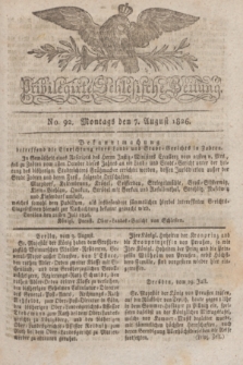 Privilegirte Schlesische Zeitung. 1826, No. 92 (7 August) + dod. + wkładka
