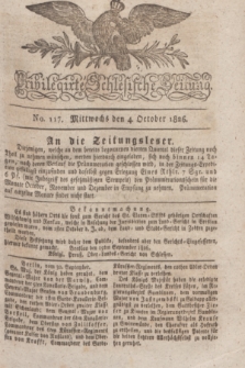 Privilegirte Schlesische Zeitung. 1826, No. 117 (4 October) + dod. + wkładka