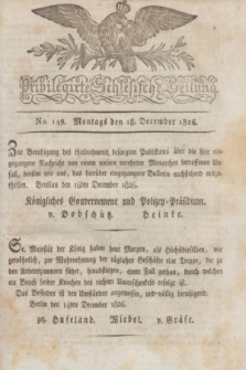Privilegirte Schlesische Zeitung. 1826, No. 149 (18 December) + dod. + wkładka